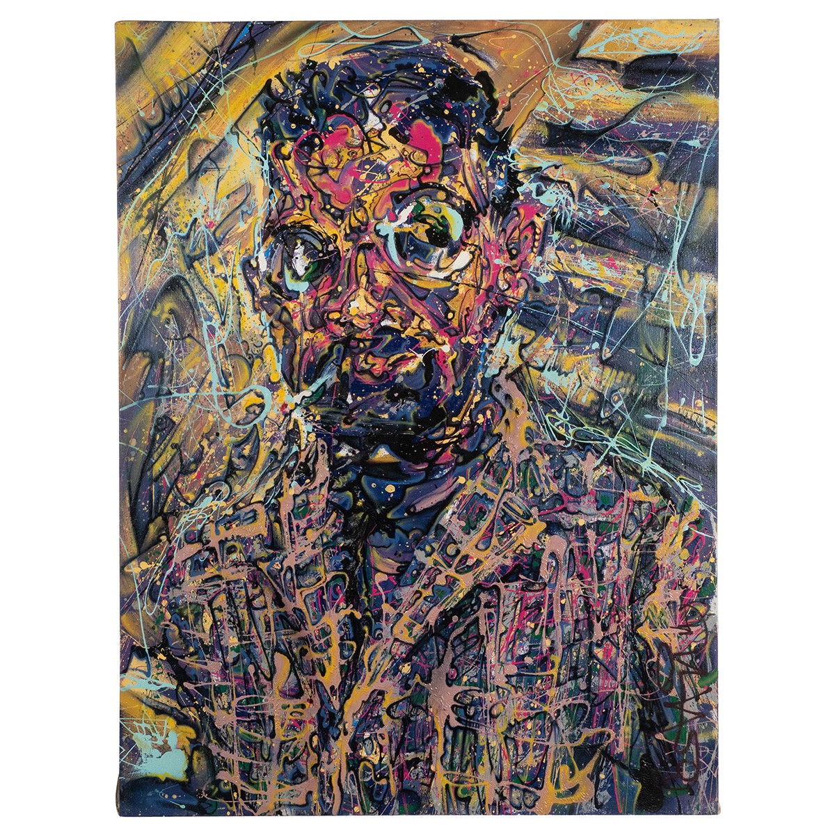Modern Impressionistic Portrait of a Smoking Man by Costain