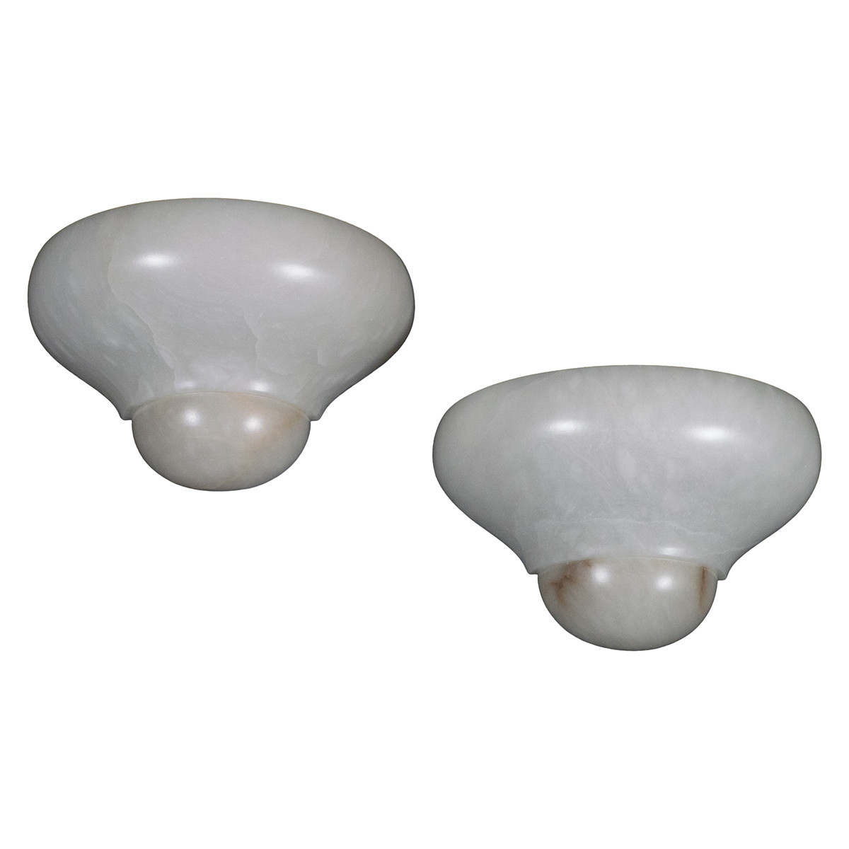 Pair of Art Deco inspired alabaster sconces