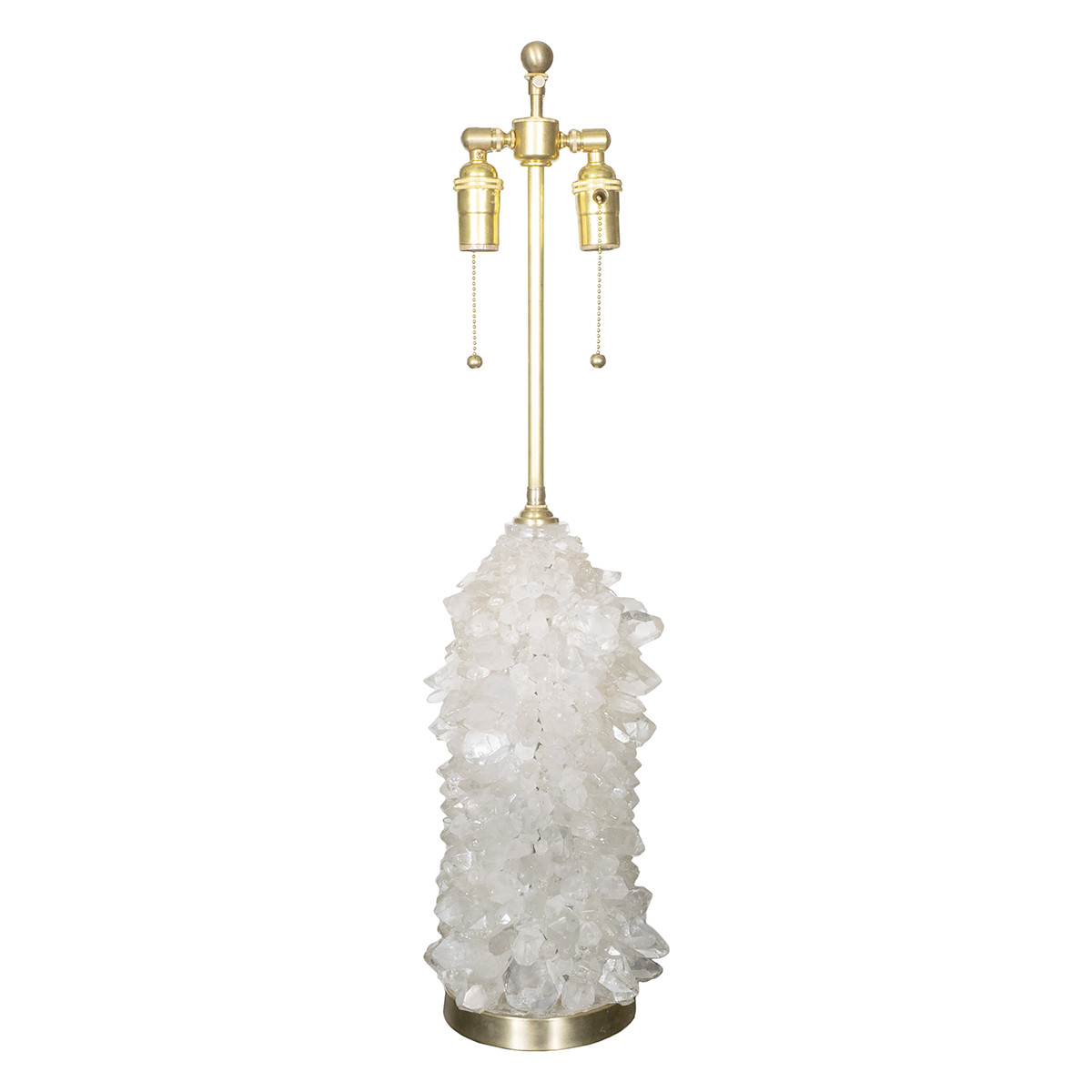 Single "Aggregate" Rock Crystal Cluster Lamp by Spark Interior